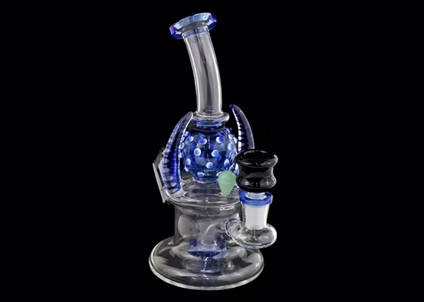 8" Horned Marble Eyes Water Pipe