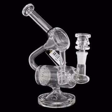 8" Bent Neck Honeycomb Perk Recycler Water Pipe