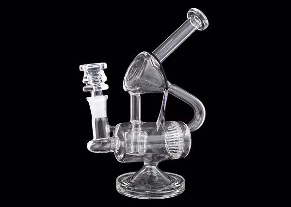 8" Bent Neck Honeycomb Perk Recycler Water Pipe