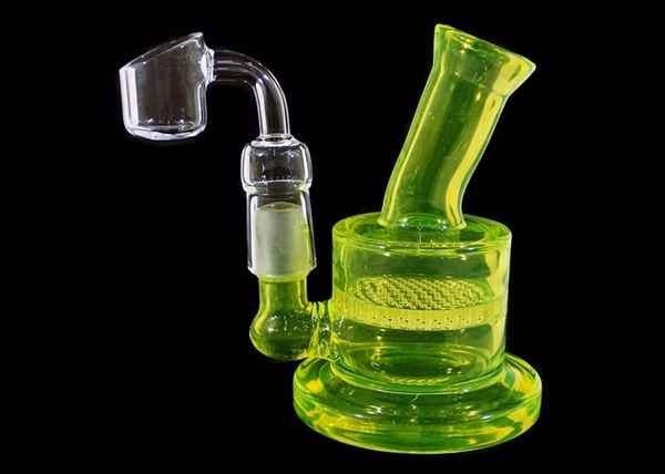 5" Color Art Curve Honeycomb Water Pipe With Banger