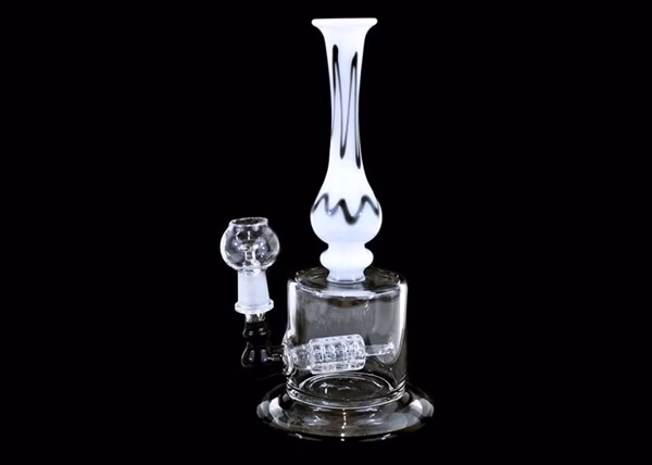 9.5" 14mm Cage Perk Swirl Art Water Pipe