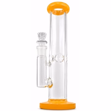 11" Color Rim Stemless Straight Water Pipe - Mix Colors - 9366