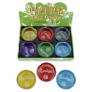 Fashion Glass Ashtray - Cookies 6pk