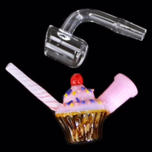 3" Mini Cupcake 10mm Water Pipe With Banger