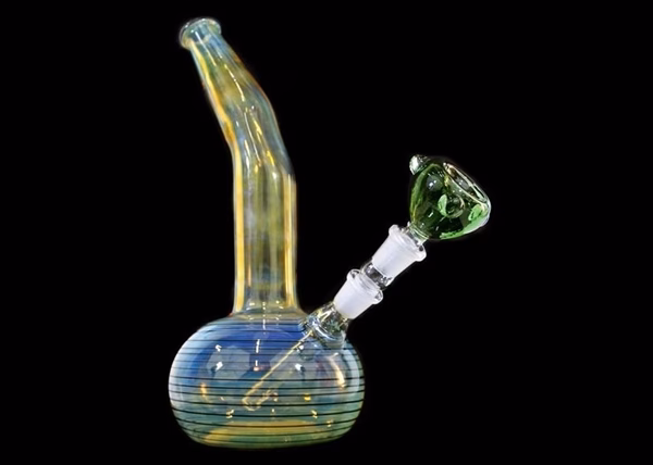 12" Twisted Glass Fuming Bubble Lazy Water Pipe