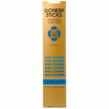 Gonesh Extra Rich Stick Incense Nag Champa 4pk