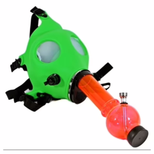 Gas Mask Acrylic Water Pipe With Box - Green