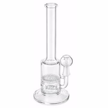8" 10mm Oil Dome Honeycomb Inline Straight Water Pipe