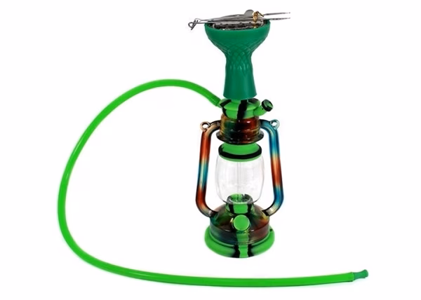 12" Silicone Hybrid Glass Acrylic Lantern Hookah