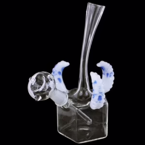 8" Horn Work Water Pipe With Female Bowl