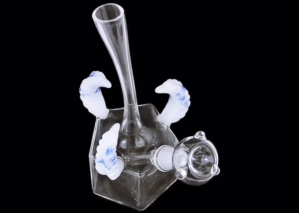 8" Horn Work Water Pipe With Female Bowl