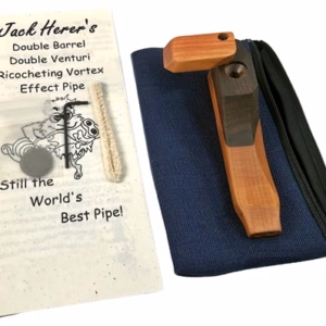 Jack Herer Double Barrel Vortex Effect Wood Pipe