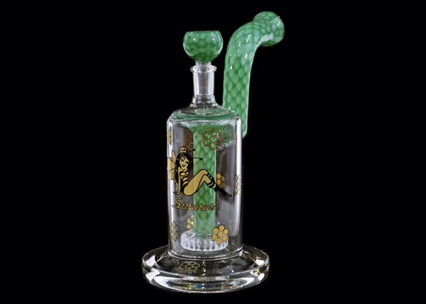 8" Stratus Glass Honeycomb Art Showerhead 14mm Bubbler Water Pipe