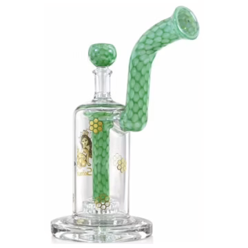 8" Stratus Glass Honeycomb Art Showerhead 14mm Bubbler Water Pipe