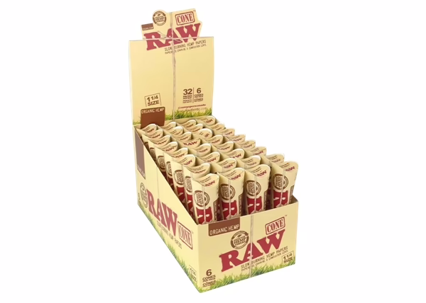 Raw Cones - Organic 1 1/4 32x6pk