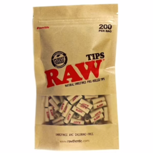 RAW Natural Unrefined Pre-Rolled Filter Tips 200pk