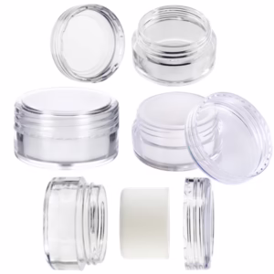 Clear Plastic Jar With Silicone Liner - 5ml