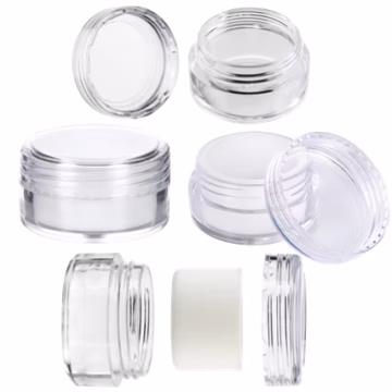 Clear Plastic Jar With Silicone Liner - 5ml