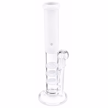14" Triple Honeycomb Perk White 19mm Oil Rig Water Pipe