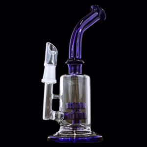 8" Oil Dome Dual Diffuser Perk Bent Water Pipe