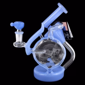 8" Inline Perk Flounder Recycler Water Pipe
