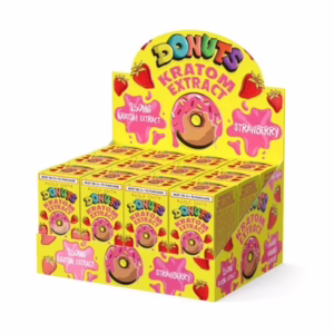 Donuts Gold Kratom Extract Shots - 250mg Strawberry 12pk