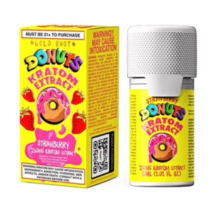 Donuts Gold Kratom Extract Shots - 250mg Strawberry