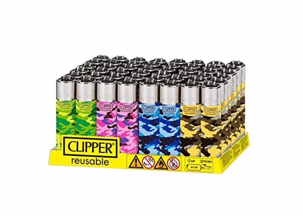 Clipper Lighter - Camo 48pk