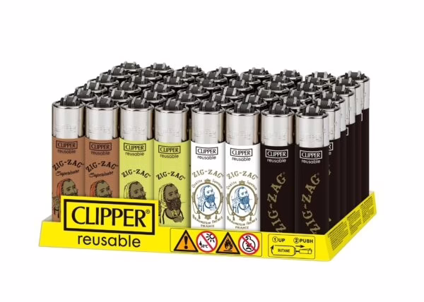Clipper Lighter - Zig-Zag Collection #1 48pk