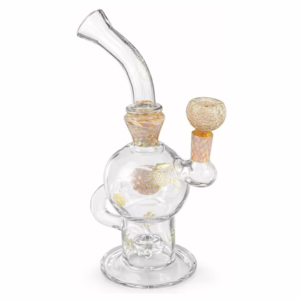 8" Stratus Glass Honeycomb Heart Recycler Water Pipe