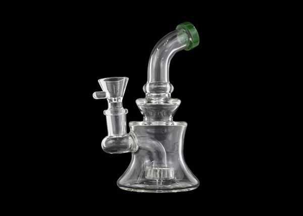 6" Bent Glass Shower Perk Water Pipe