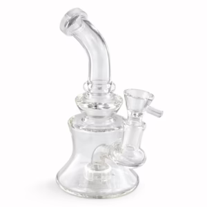 6" Bent Glass Shower Perk Water Pipe