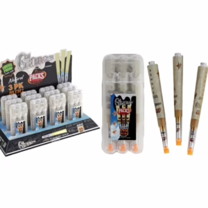 Glones Pre Rolled Cones with Glass Tips - 3pk 1 1/4