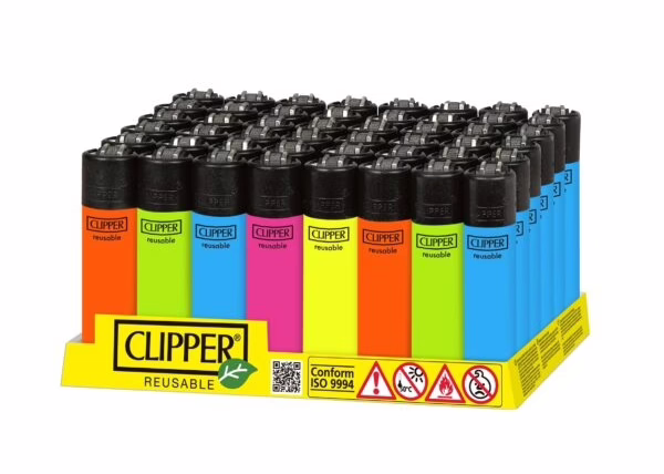 Clipper Lighter - Classic Fluo 48pk