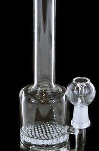 8" 10mm Oil Dome Honeycomb Inline Straight Water Pipe