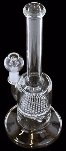 8" 10mm Oil Dome Honeycomb Inline Straight Water Pipe