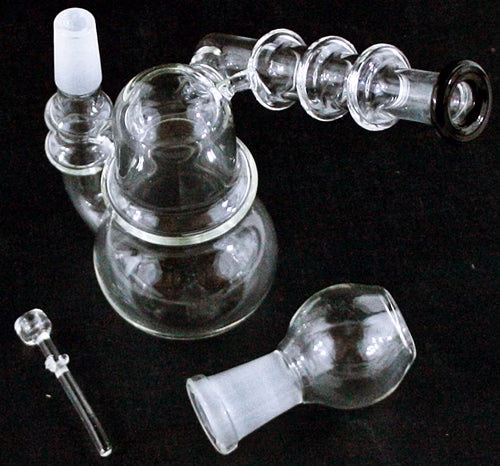 5" 10mm Oil Dome Mini Rig Color Rim Bubbler