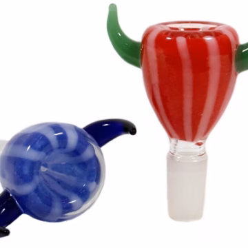 2ct USA Ox Double Horn Frit Glass Bowl Assortment - 14mm