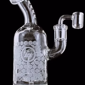8" Killer Bee Etched Oil Rig Water Pipe