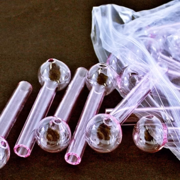 40ct 4" 12mm Pink Glass Oil Burner