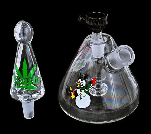 8" Blast Off 2pc Decal Beaker Water Pipe