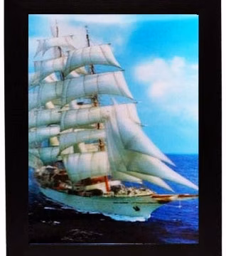 3D Lenticular Picture Frame Sail Ship 116