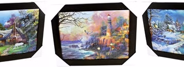 3D Lenticular Picture Frame Light House Triple Image 328