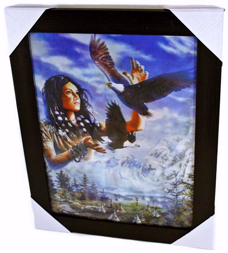 3D Lenticular Picture Frame Indian Maiden Triple Image 341 - Image 3
