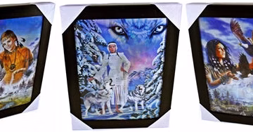 3D Lenticular Picture Frame Indian Maiden Triple Image 341