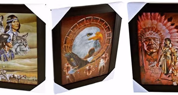 3D Lenticular Picture Frame Indian Eagle Triple Image 348