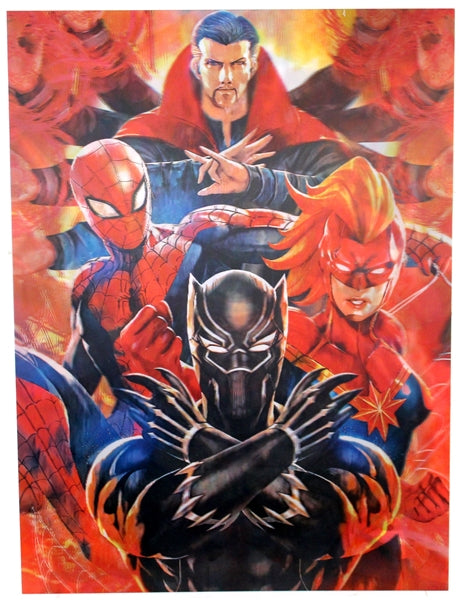 3ct Lenticular 3D Image Holographic Poster - Avengers