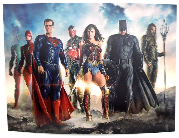 3ct Lenticular 3D Image Holographic Poster - Justice League
