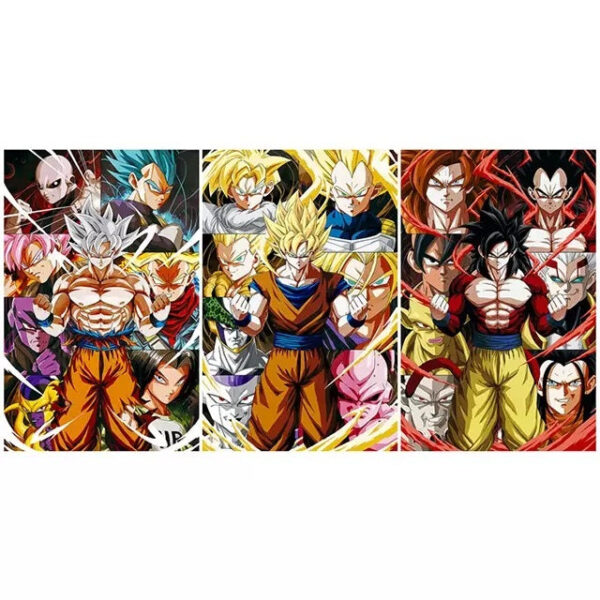 3ct Lenticular 3D Image Holographic Poster - Dragon Ball Z - Transformations - Image 2