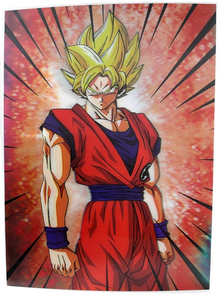 3ct Lenticular 3D Image Holographic Poster - Dragon Ball Z - SuperSaiyan